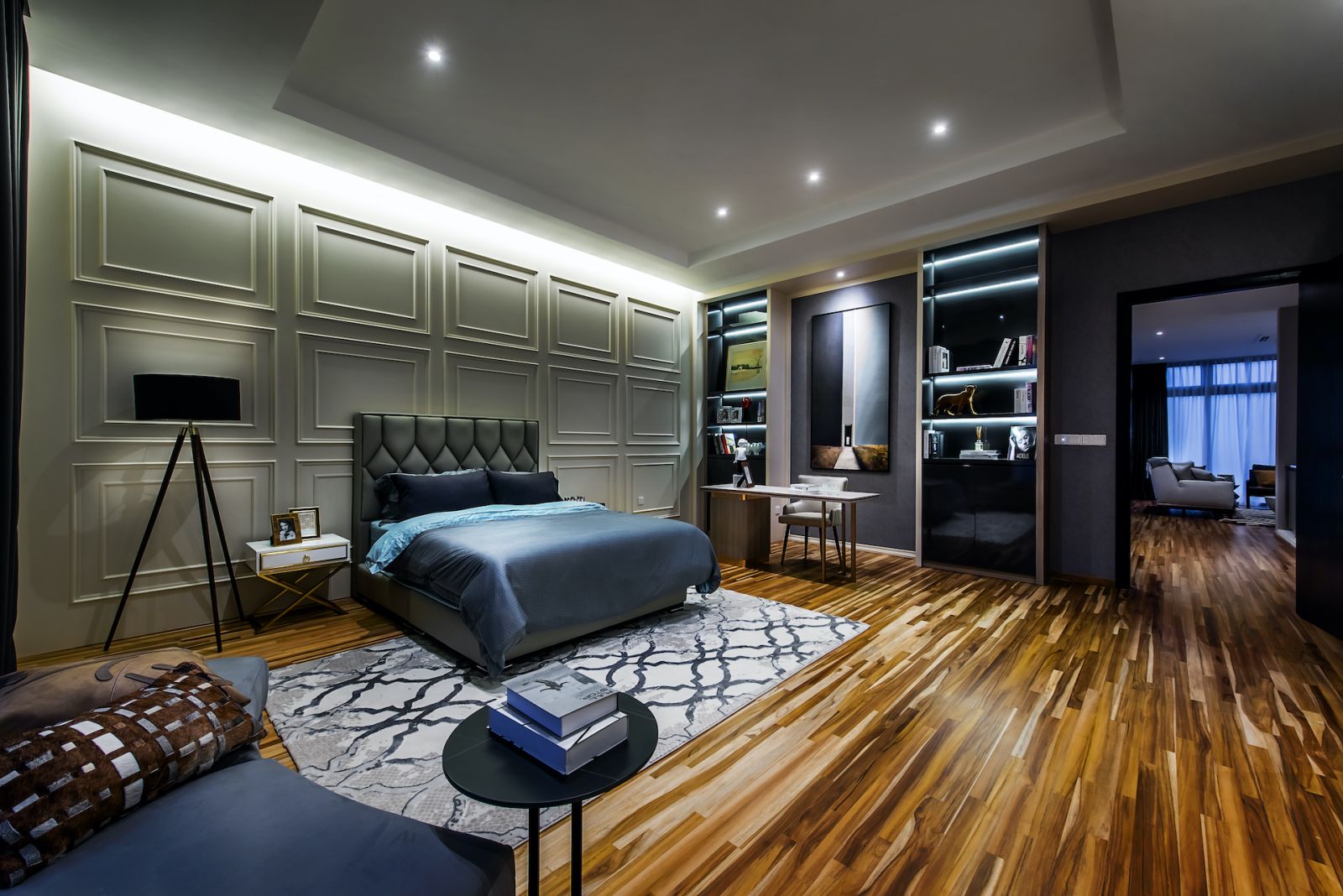 A handsome bedroom