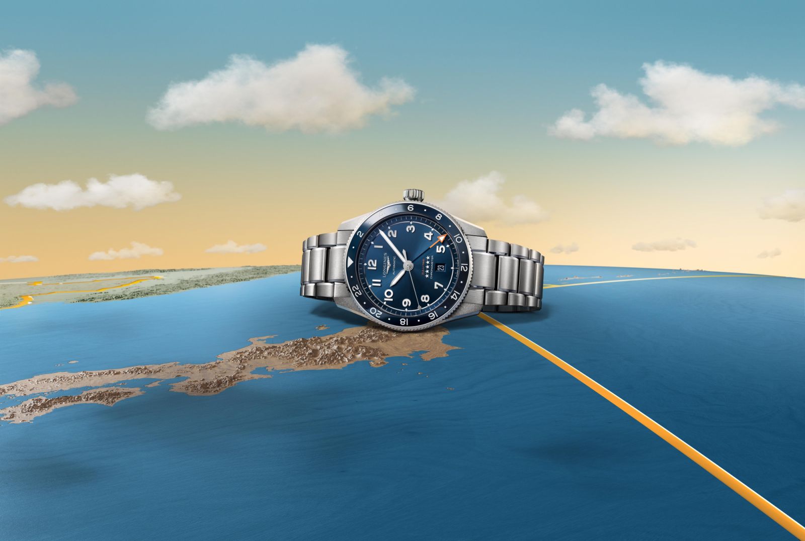 飛行錶推薦錶款:浪琴表 Longines Spirit Zulu Time 先行者系列世界時區腕錶。Photo:Longines