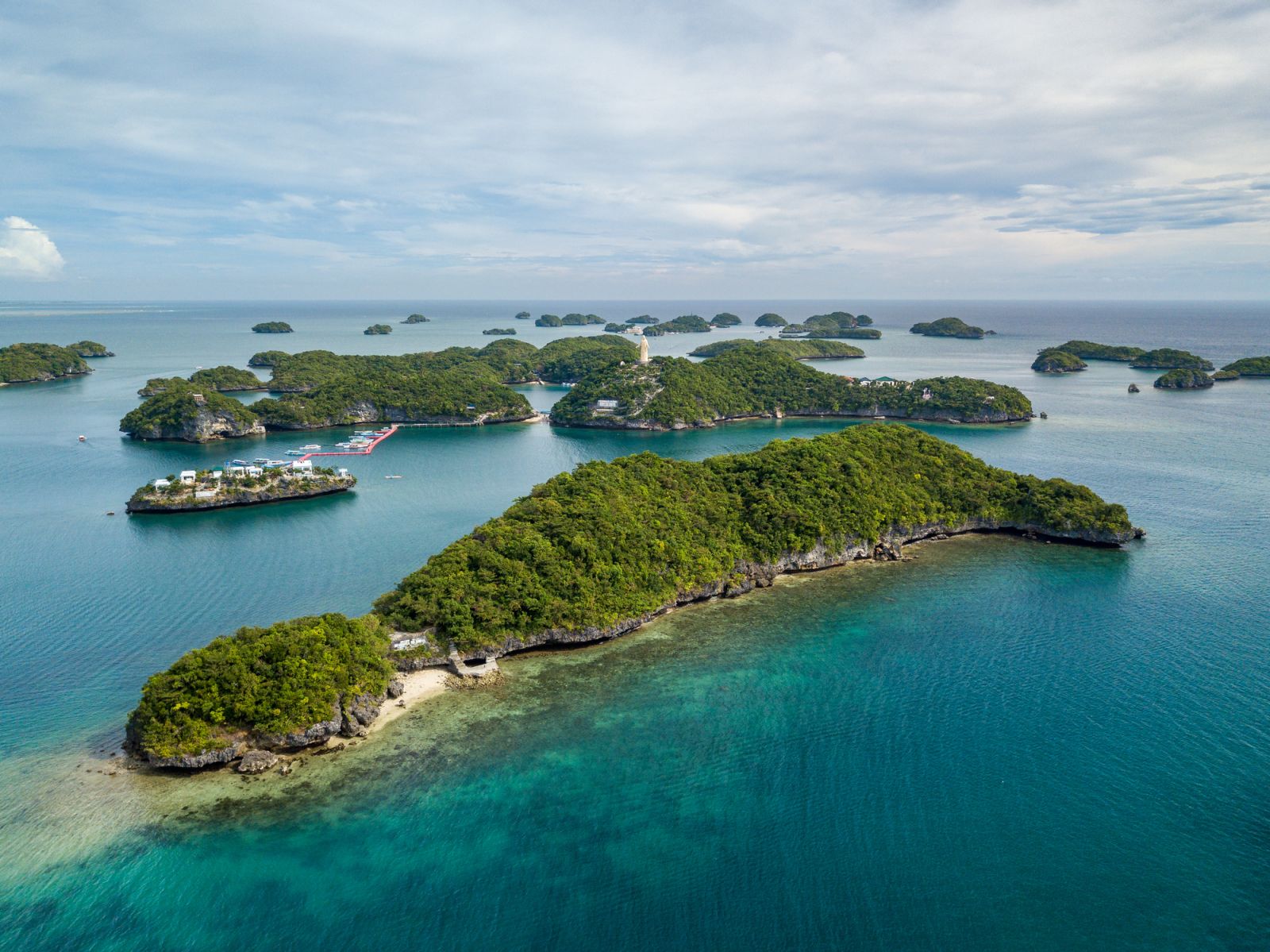 Scenic Panorama Drone Aerial Picture Of The Hundred Islands National Park In Pangasinan, Philippines (Photo: Roman Skorzus/GettyImages)