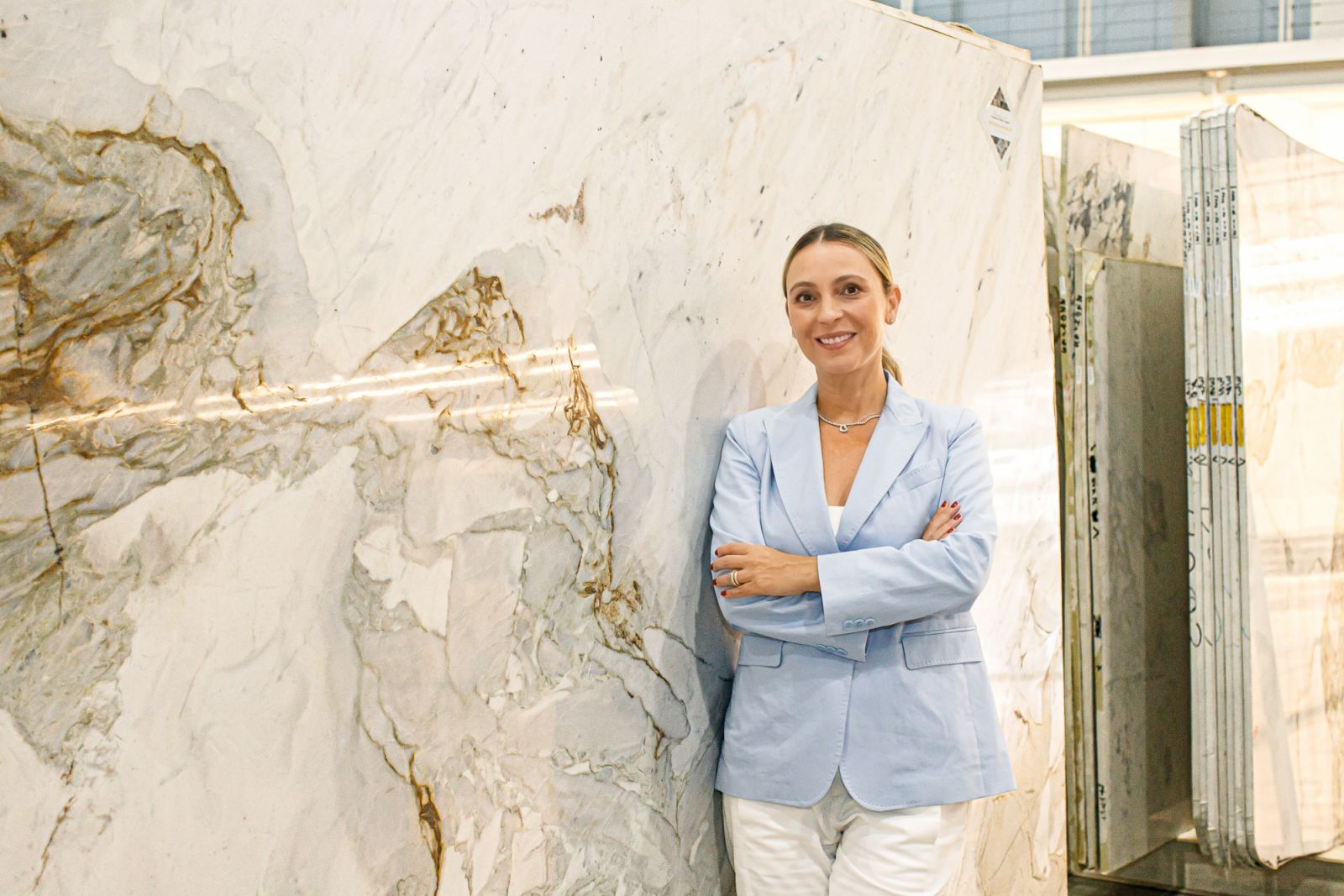 黃金雕刻白礦主Priscila Fleischfresser。Photo:承豪石材