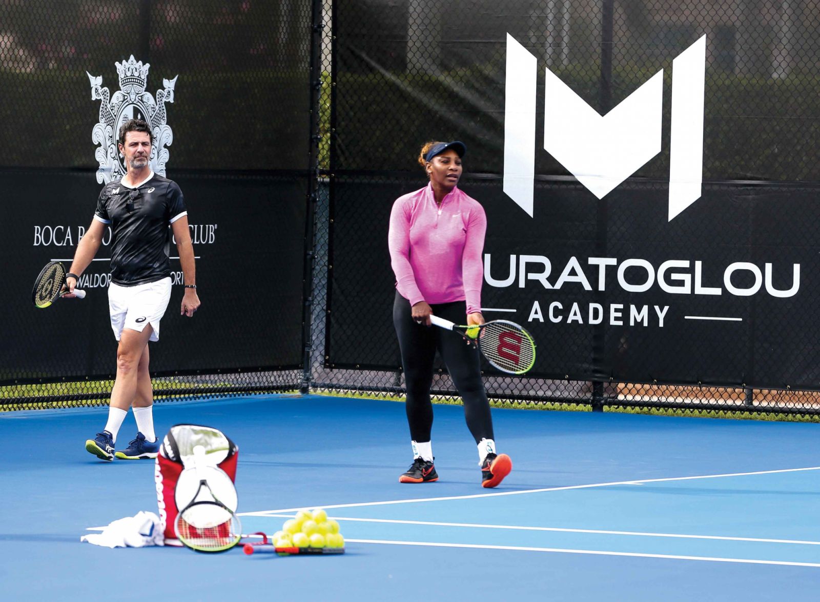 Patrick Mouratoglou and Serena Williams (Photo: Epsom International School)