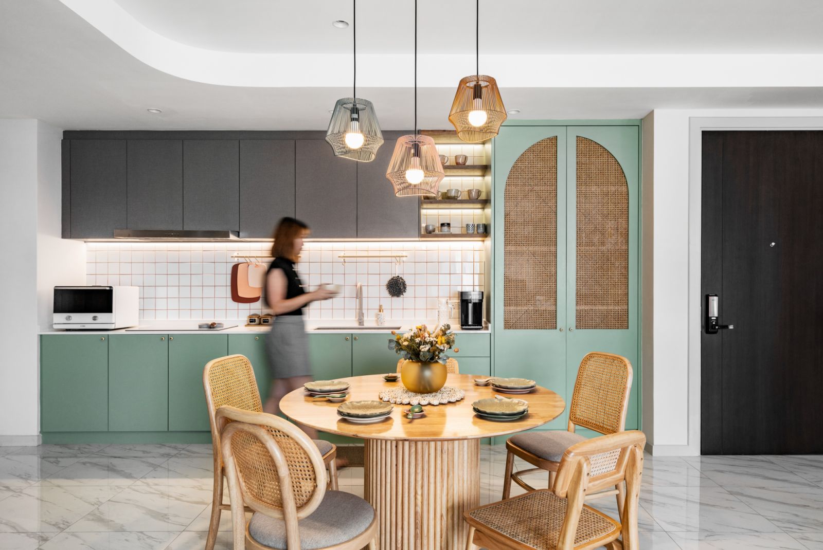 Rattan furniture and accessories were favoured