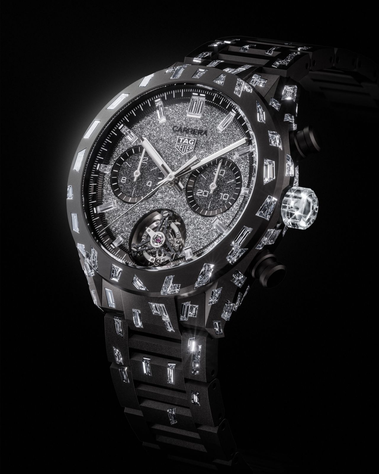 2023年全新錶款:豪雅 TAG Heuer Carrera Plasma前衛鑽石陀飛輪腕錶