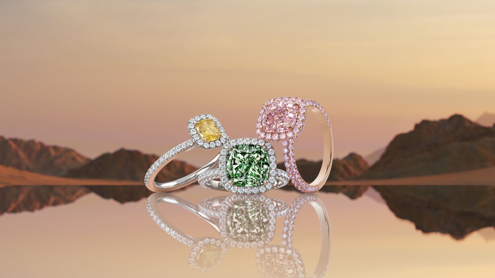 De Beers全新頂級珠寶系列 Natural Works of Art 彩鑽作品。Photo:De Beers