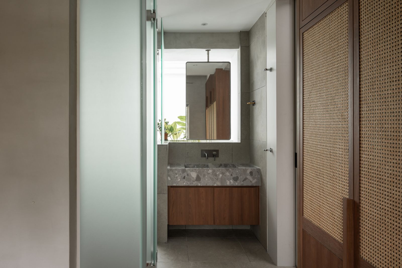The master bathroom