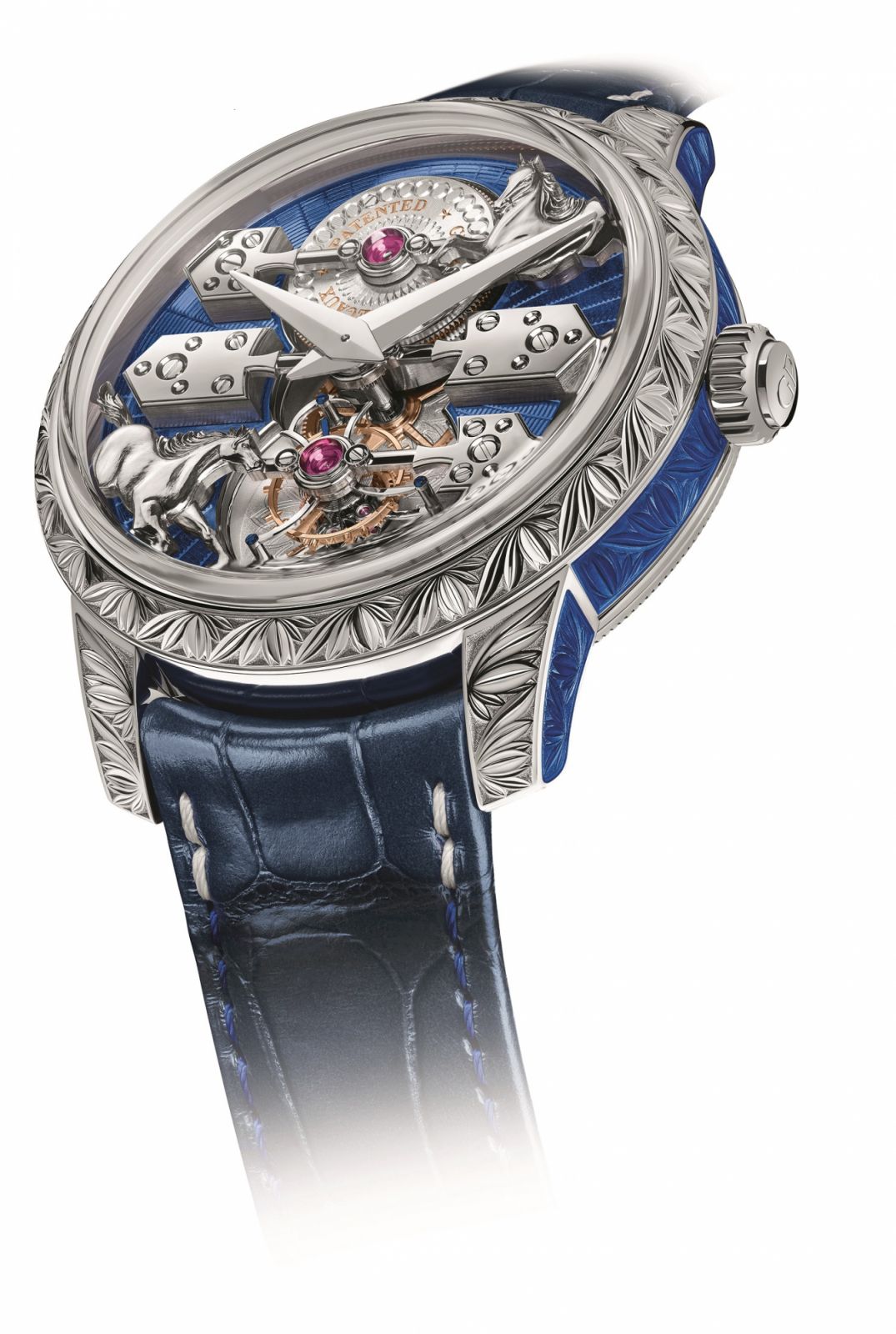 芝柏表金橋系列La Esmeralda陀飛輪腕錶,錶款正面。Photo:Girard Perregaux