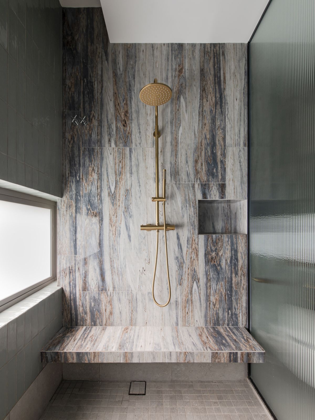 The master bathroom