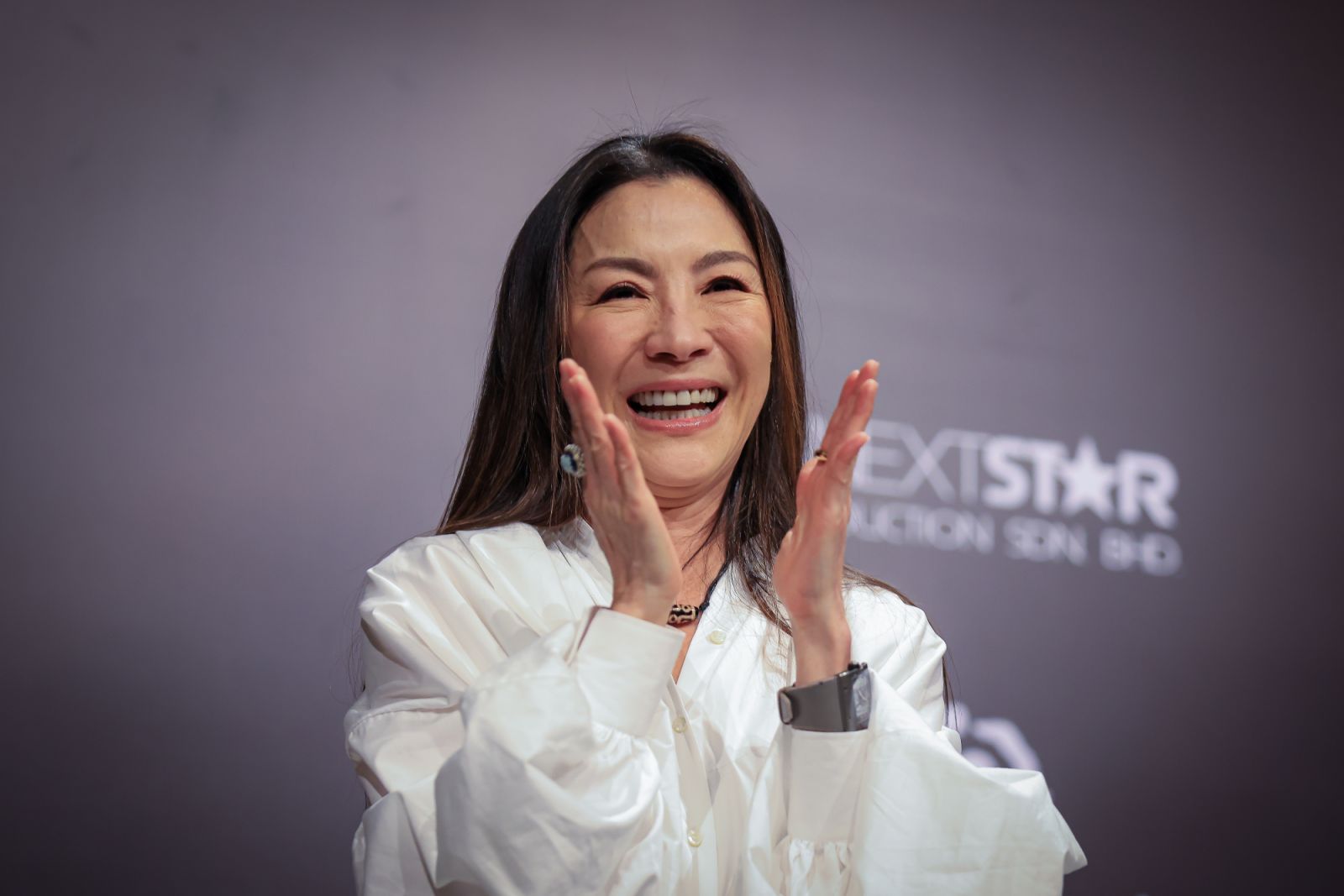 KUALA LUMPUR, MALAYSIA - APRIL 18: Michelle Yeoh speaks during a press conference at the Pavilion Hotel KL on April 18, 2023 in Kuala Lumpur, Malaysia. Michelle Yeoh won the Academy Award for Best Actress for her performance in "Everything Everywhere All at Once" at the 95th Academy Awards ceremony in Los Angeles, California in March. She is the first Asian woman to win an Academy Award for Best Actress. (Photo by Annice Lyn/Getty Images)