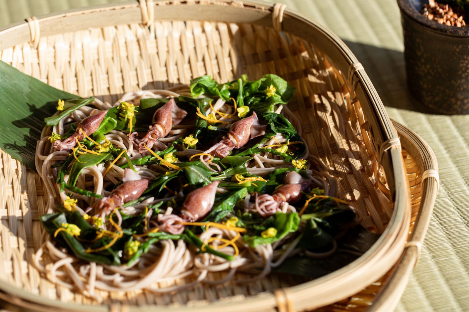 2023年春夏菜單「手打蕎麥麵」。圖/飛花落院提供