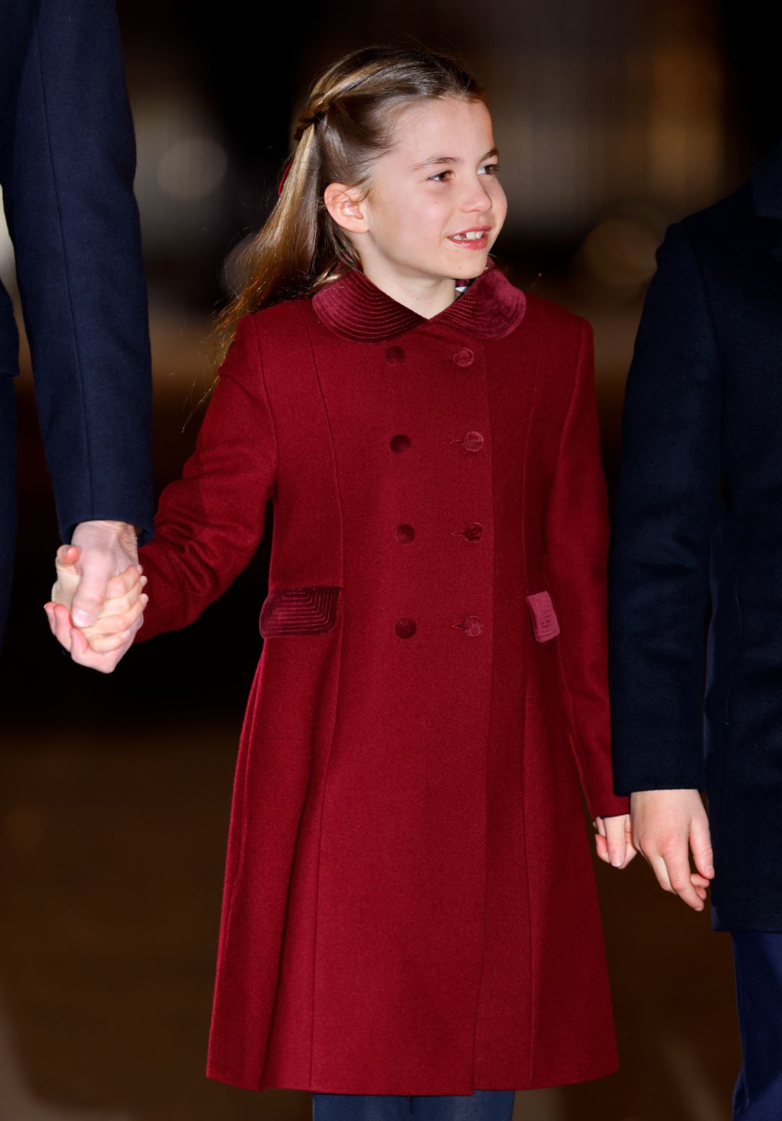 LONDON, UNITED KINGDOM - DECEMBER 15: (EMBARGOED FOR PUBLICATION IN UK NEWSPAPERS UNTIL 24 HOURS AFTER CREATE DATE AND TIME) Princess Charlotte of Wales attends the 'Together at Christmas' Carol Service at Westminster Abbey on December 15, 2022 in London, England. Spearheaded by Catherine, Princess of Wales and supported by The Royal Foundation, this year's carol service is dedicated to Her late Majesty Queen Elizabeth II and the values she demonstrated throughout her life. (Photo by Max Mumby/Indigo/Getty