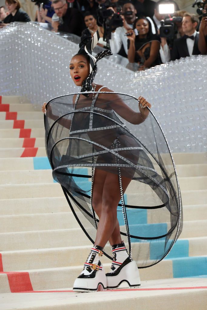 NEW YORK, NEW YORK - MAY 01: Janelle Monáe attends The 2023 Met Gala Celebrating "Karl Lagerfeld: A Line Of Beauty" at The Metropolitan Museum of Art on May 01, 2023 in New York City. (Photo by Mike Coppola/Getty Images)