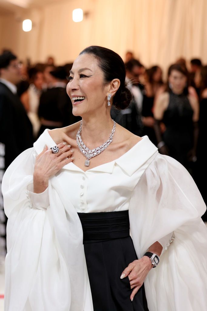 NEW YORK, NEW YORK - MAY 01: Michelle Yeoh attends The 2023 Met Gala Celebrating "Karl Lagerfeld: A Line Of Beauty" at The Metropolitan Museum of Art on May 01, 2023 in New York City. (Photo by John Shearer/WireImage)