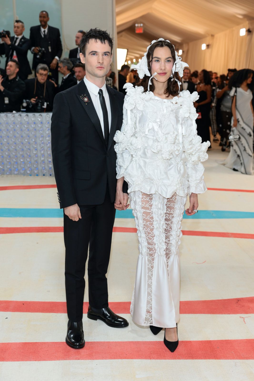 NEW YORK, NEW YORK - MAY 01: (L-R) Tom Sturridge and Alexa Chung attend The 2023 Met Gala Celebrating "Karl Lagerfeld: A Line Of Beauty" at The Metropolitan Museum of Art on May 01, 2023 in New York City. (Photo by Dimitrios Kambouris/Getty Images for The Met Museum/Vogue)