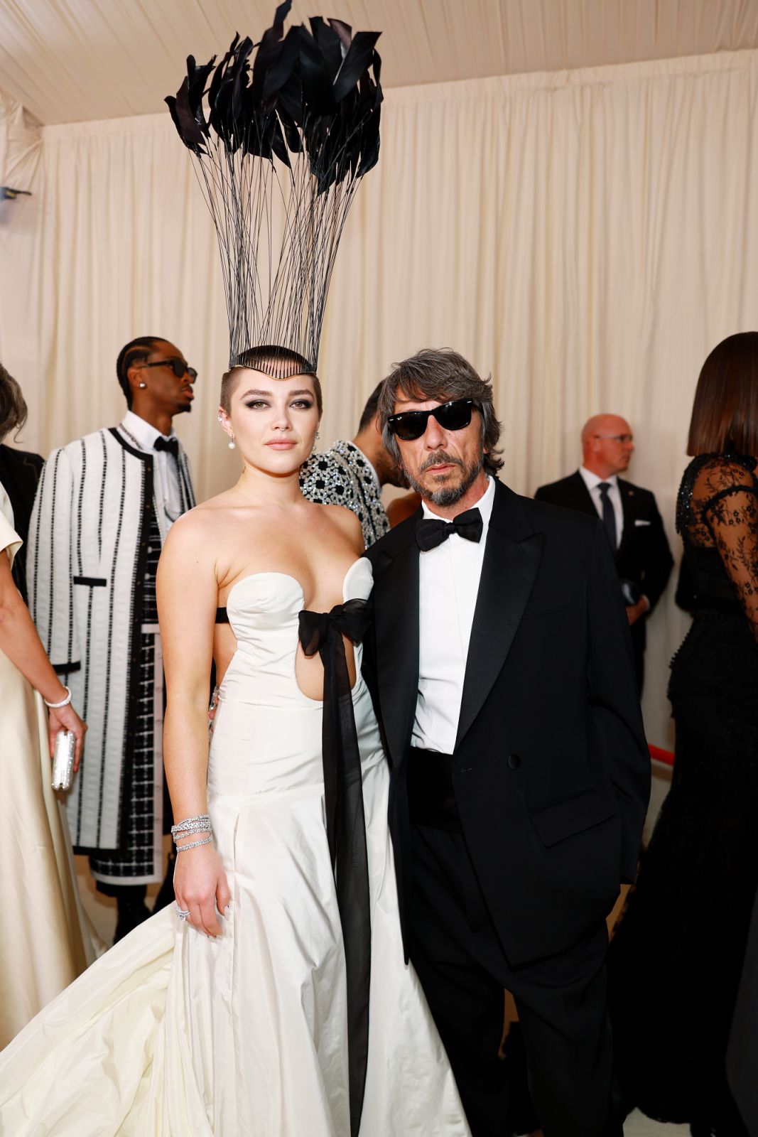 NEW YORK, NEW YORK - MAY 01: (L-R) Florence Pugh and Pierpaolo Piccioli attend The 2023 Met Gala Celebrating "Karl Lagerfeld: A Line Of Beauty" at The Metropolitan Museum of Art on May 01, 2023 in New York City. (Photo by Matt Winkelmeyer/MG23/Getty Images for The Met Museum/Vogue)