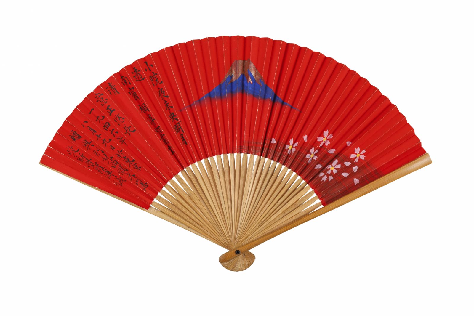 溥儀親筆題字賦詩的紅扇 估價:1.2萬美元(Photo by Phillips/Jess Hoffman)