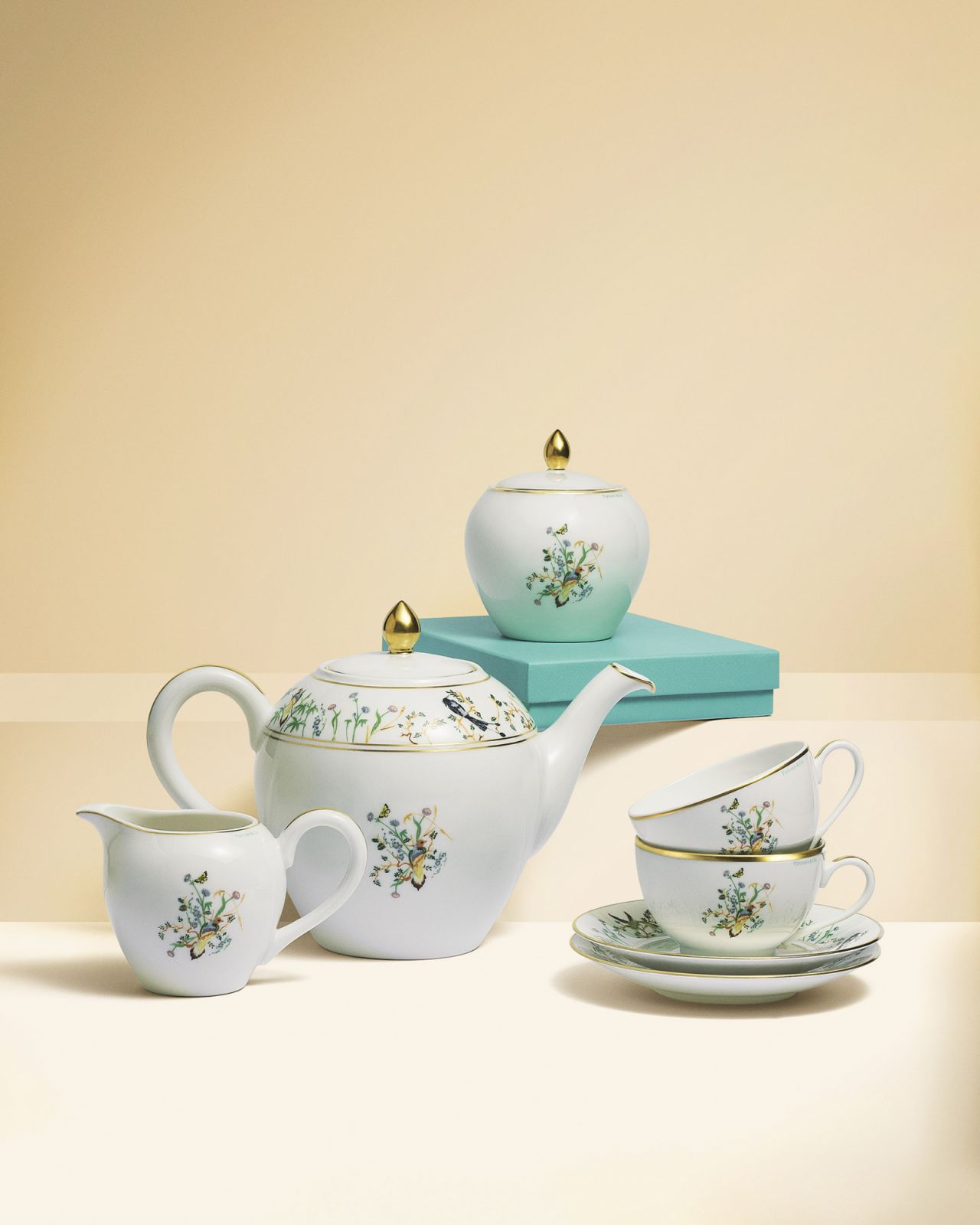 PC AUDU TEA POT, PC AUDU SUG BOWL, PC AUDU CREAMER, PC AUDU CREAMER