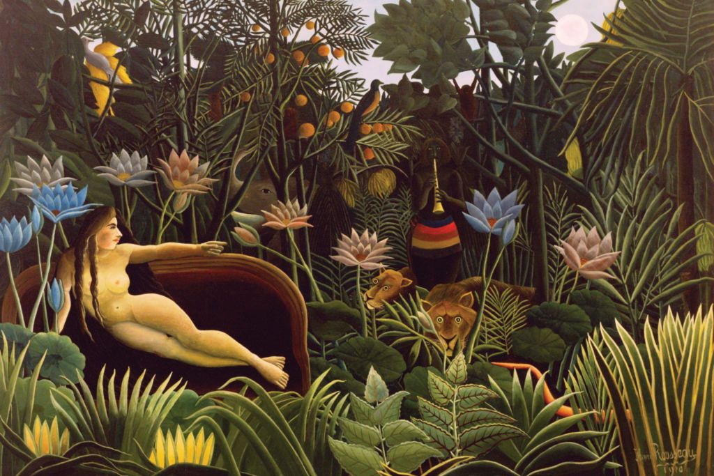 Painting (by Henri Rousseau) shows The Dream, 1910. (Photo by Buyenlarge/Getty Images)