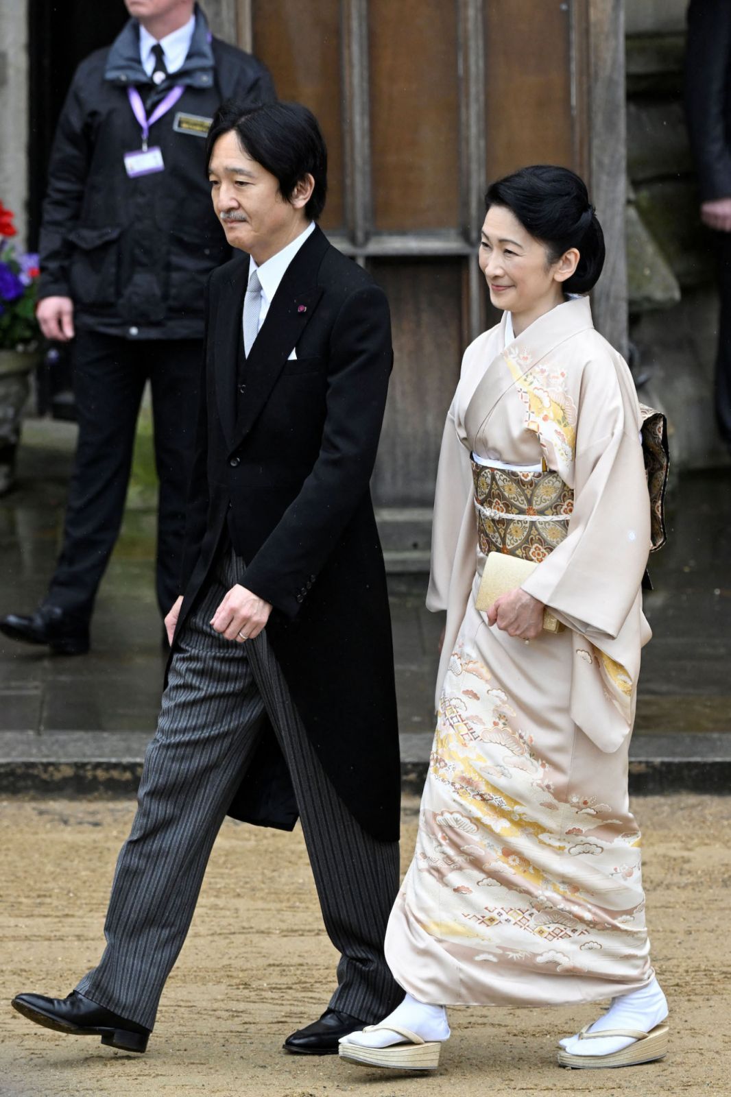 Crown Prince Fumihito of Japan and Crown Princess Kiko arrive to attend Britain's King Charles and Queen Camilla coronation ceremony at Westminster Abbey, in London, Britain May 6, 2023. REUTERS/Toby Melville/Pool