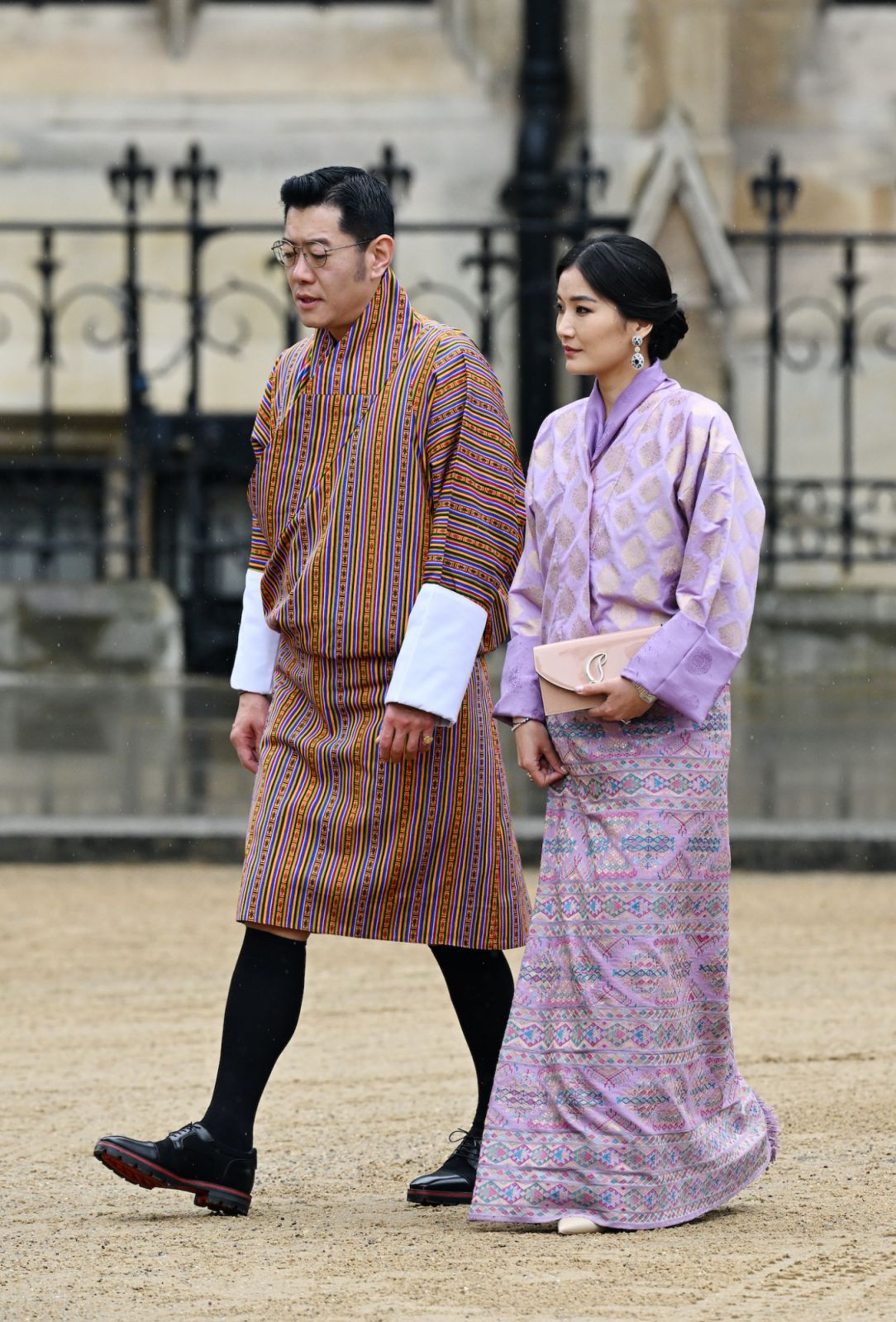 LONDON, ENGLAND - MAY 06: King Jigme Khesar Namgyel Wangchuck and Queen Jetsun Pema, Bhutan attend the Coronation of King Charles III and Queen Camilla on May 06, 2023 in London, England. The Coronation of Charles III and his wife, Camilla, as King and Queen of the United Kingdom of Great Britain and Northern Ireland, and the other Commonwealth realms takes place at Westminster Abbey today. Charles acceded to the throne on 8 September 2022, upon the death of his mother, Elizabeth II. (Photo by Jeff Spicer/G