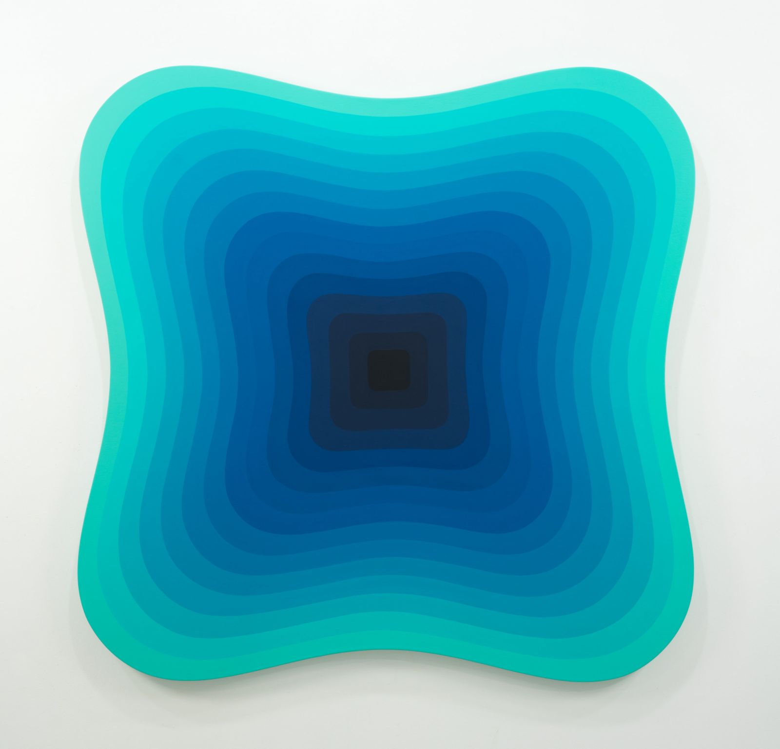 Jan Kaláb, Vibrating Turquoise Square 0123, 150x150cm, 2023 Copyright of the artist, All images courtesy of Bluerider ART(Photo:Bluerider ART)