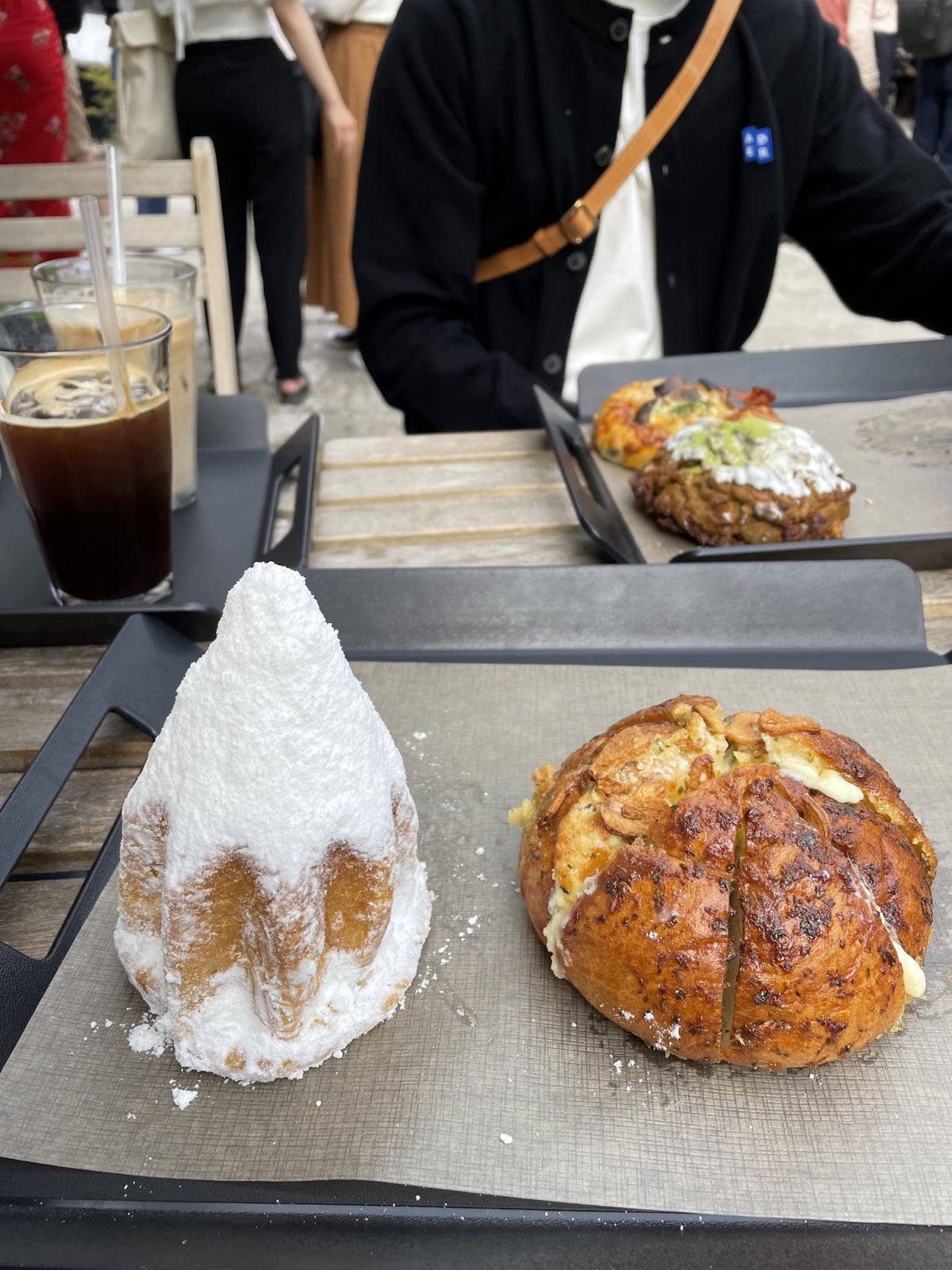 Pandoro and cheese garlic bread at Cafe Onion, Anguk