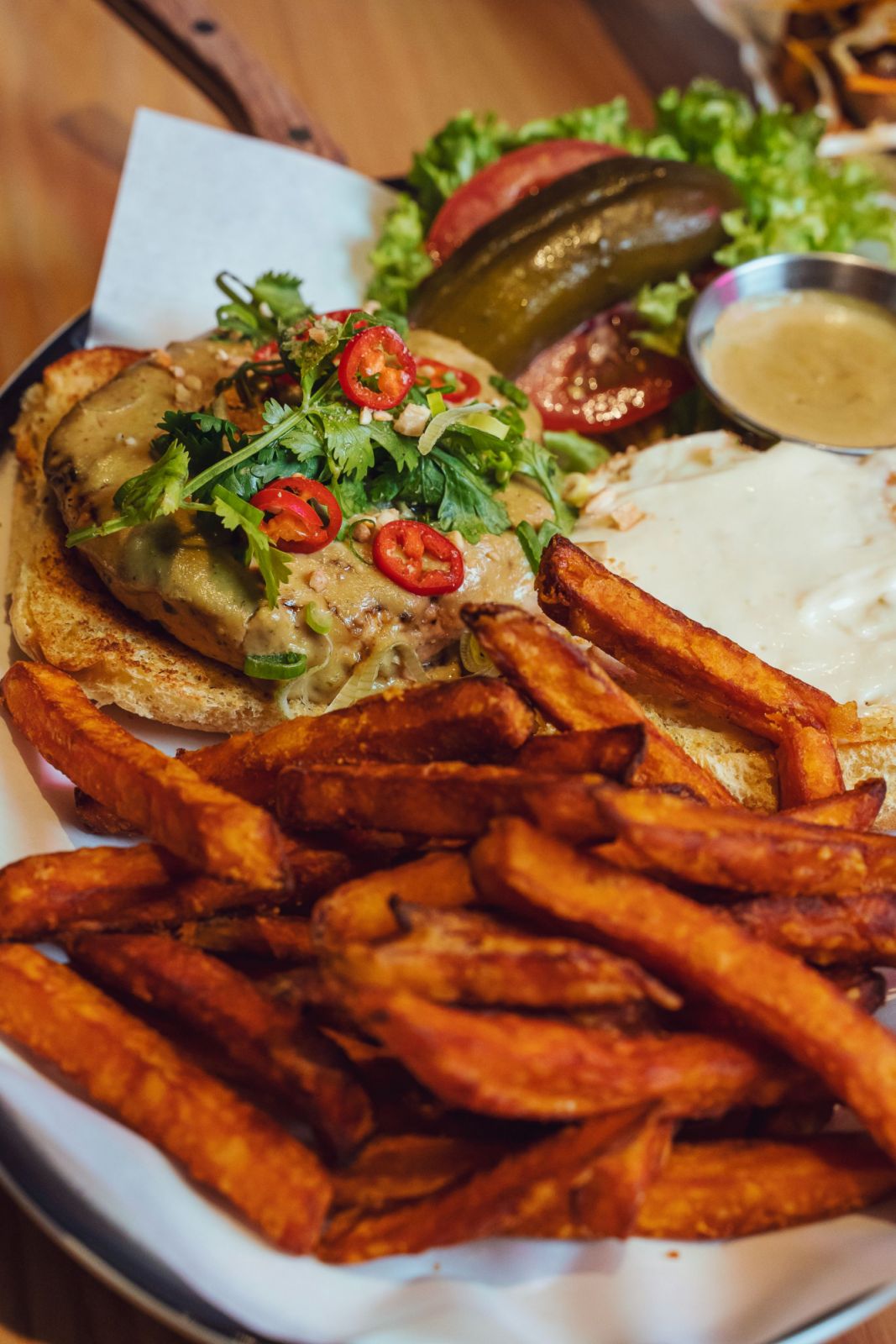 The Thai Green Curry Chicken sandwich hits all the right notes
