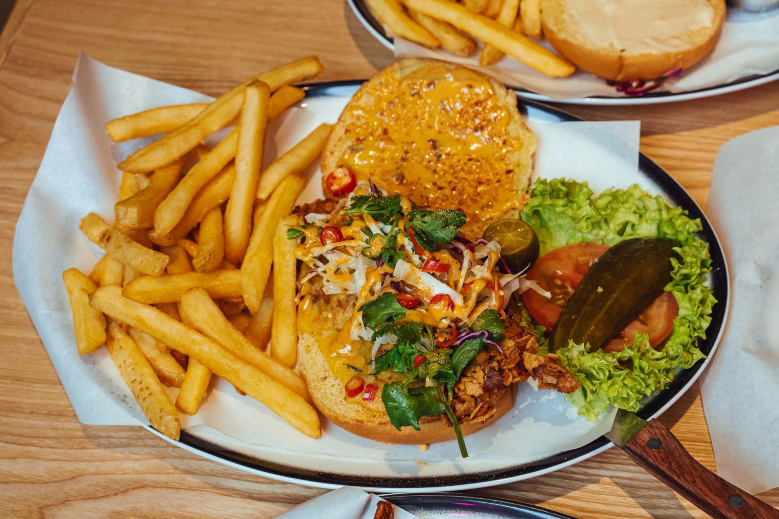 The Salted Egg Yolk Chicken Sandwich is ideal for anyone who loves a good crunch