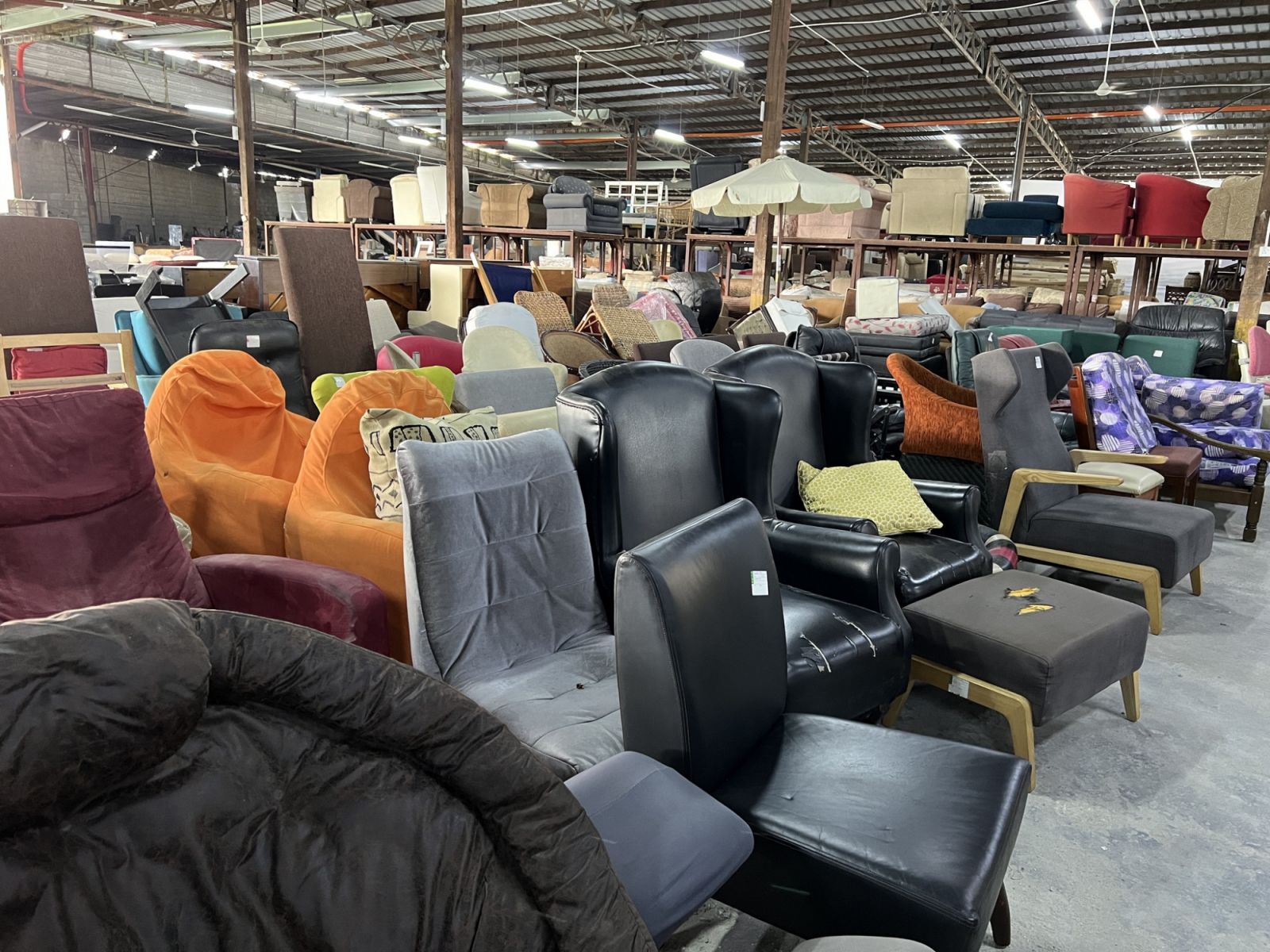 Unearth's warehouse in Subang Jaya holds thousands of items from chairs, sofas, beds and even exercise equipment (Photo: Chong Jinn Xiung)