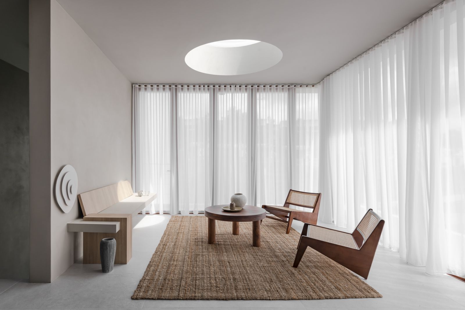 A small seating area