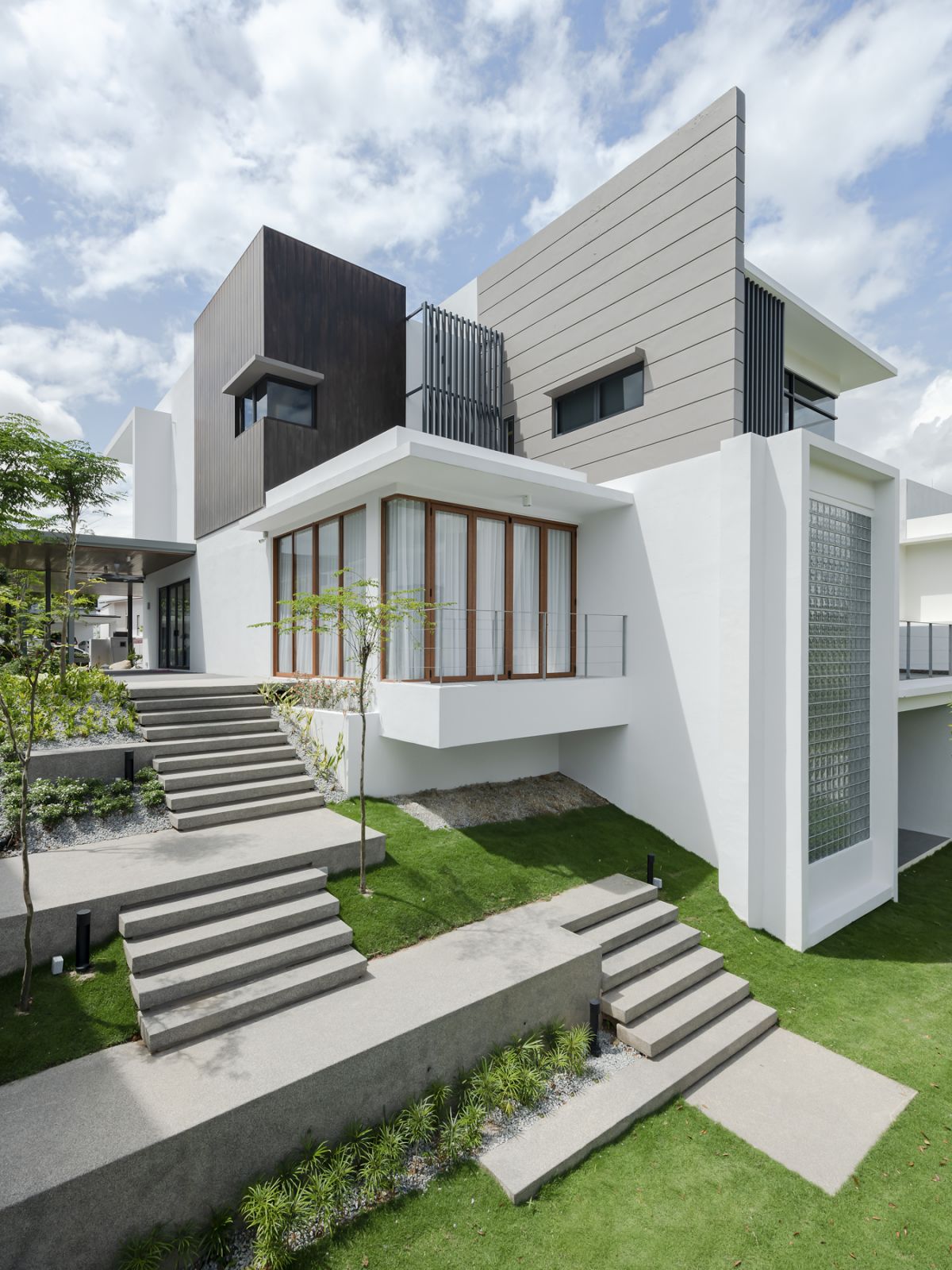 The house exterior