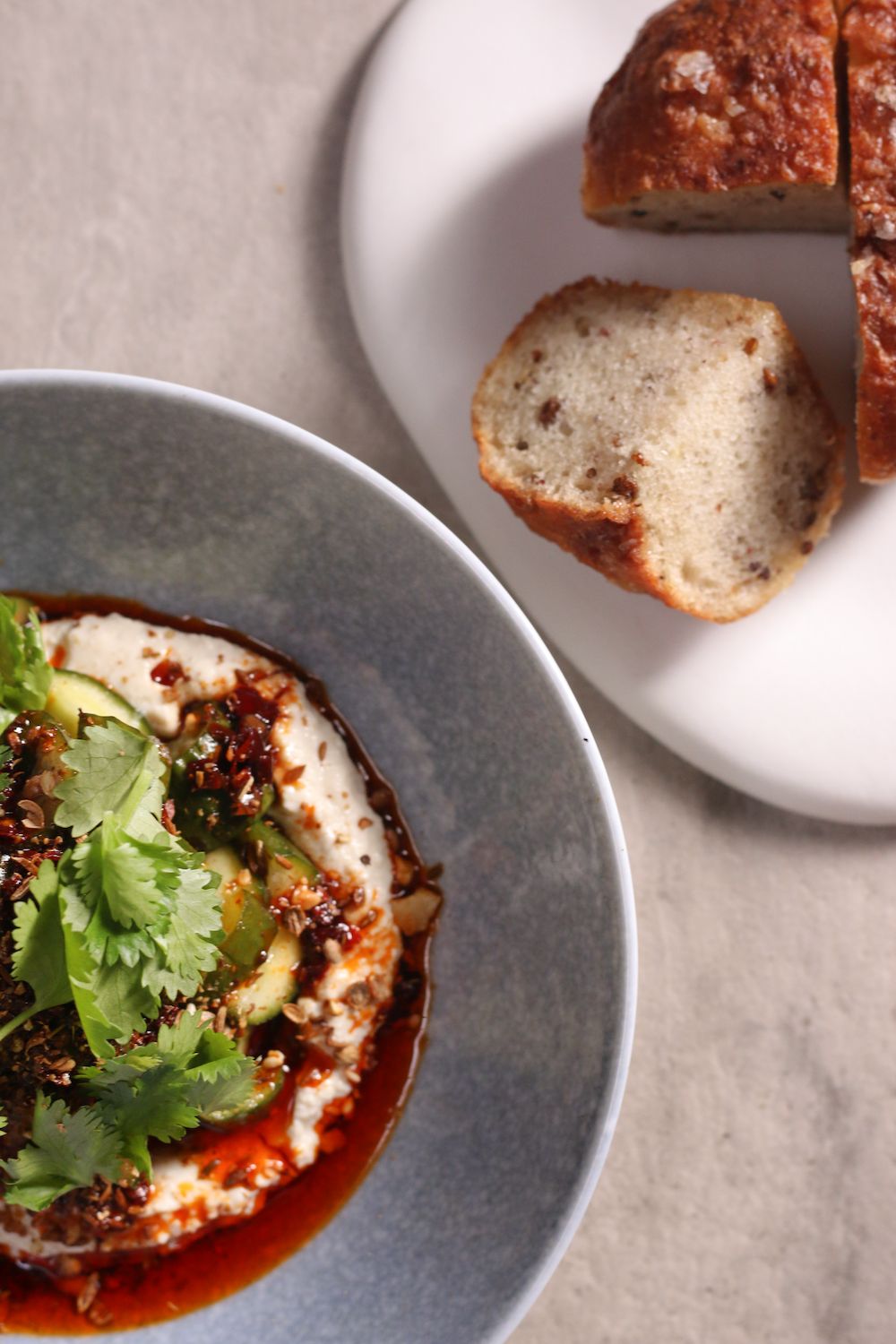 Whipped tofu with spiced bread (Photo: Desaru Coast)