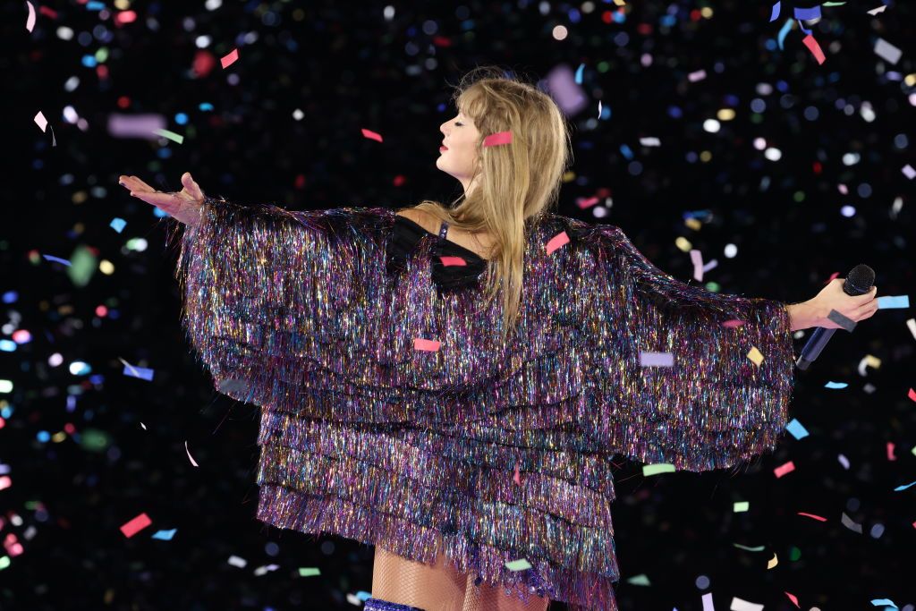 NASHVILLE, TENNESSEE - MAY 06: EDITORIAL USE ONLY Taylor Swift performs onstage during night two of Taylor Swift | The Eras Tour at Nissan Stadium on May 06, 2023 in Nashville, Tennessee. (Photo by John Shearer/TAS23/Getty Images for TAS Rights Management)