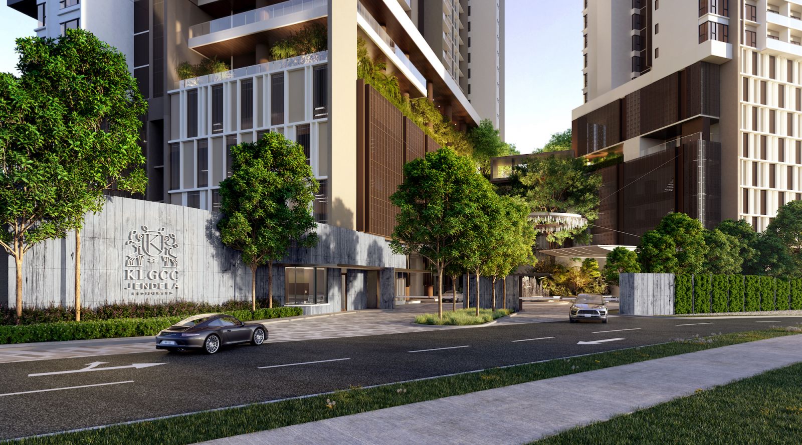 The arrival at Jendela Residences makes a memorable first impression