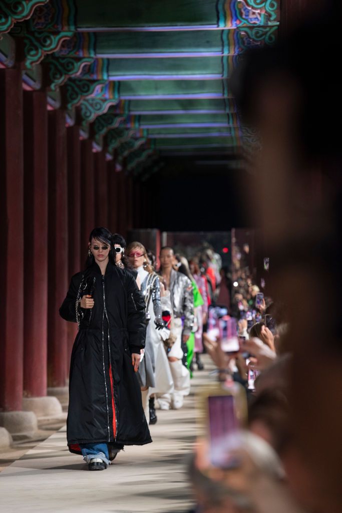 Ambiance on the runway at the Gucci 2024 Cruise Collection Fashion Show at Gyeonbokgung Palace on May 16, 2023 in Seoul, South Korea. (Photo by WWJD/WWD via Getty Images)