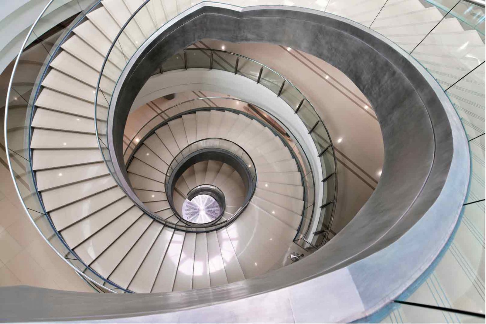 The spiral stairway inside Sasana Kijang