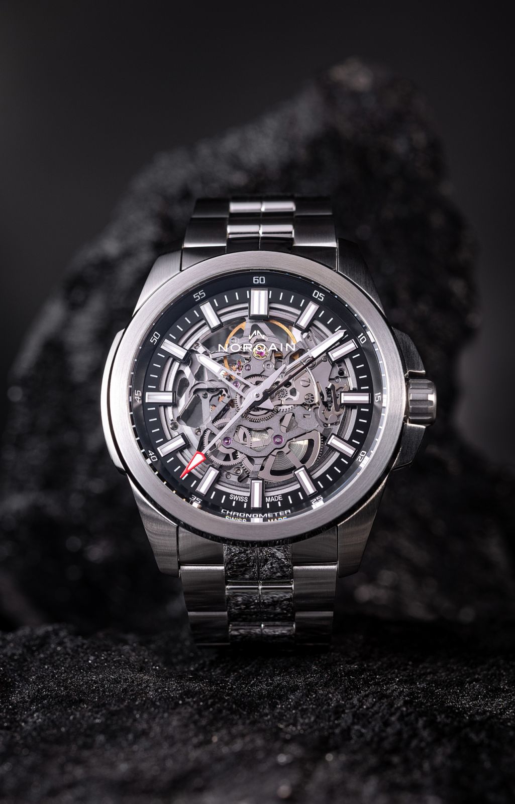 Norqain Independence 22 Skeleton in stainless steel