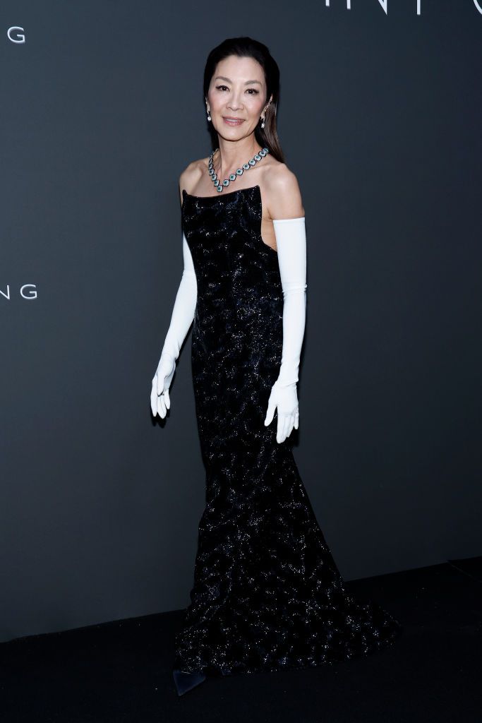 CANNES, FRANCE - MAY 21: Michelle Yeoh attends the 2023 "Kering Women in Motion Award" during the 76th annual Cannes film festival at on May 21, 2023 in Cannes, France. (Photo by Mike Coppola/Getty Images)