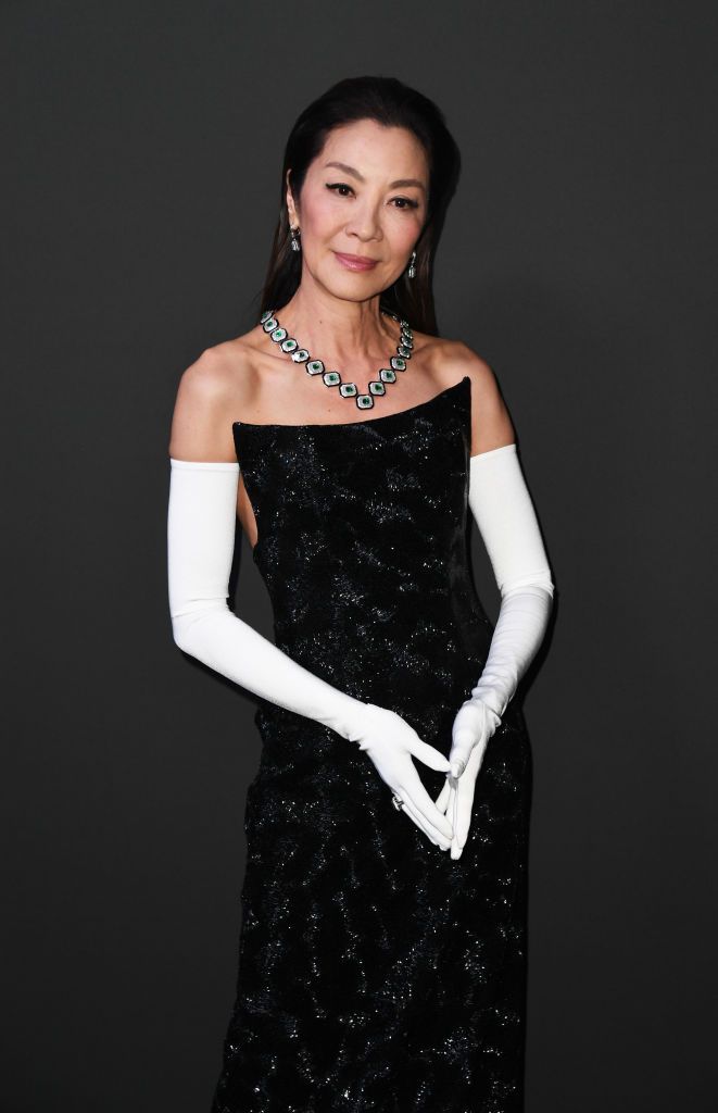 CANNES, FRANCE - MAY 21: Michelle Yeoh attends the 2023 "Kering Women in Motion Award" during the 76th annual Cannes film festival at on May 21, 2023 in Cannes, France. (Photo by David M. Benett/Jed Cullen/Dave Benett/Getty Images)