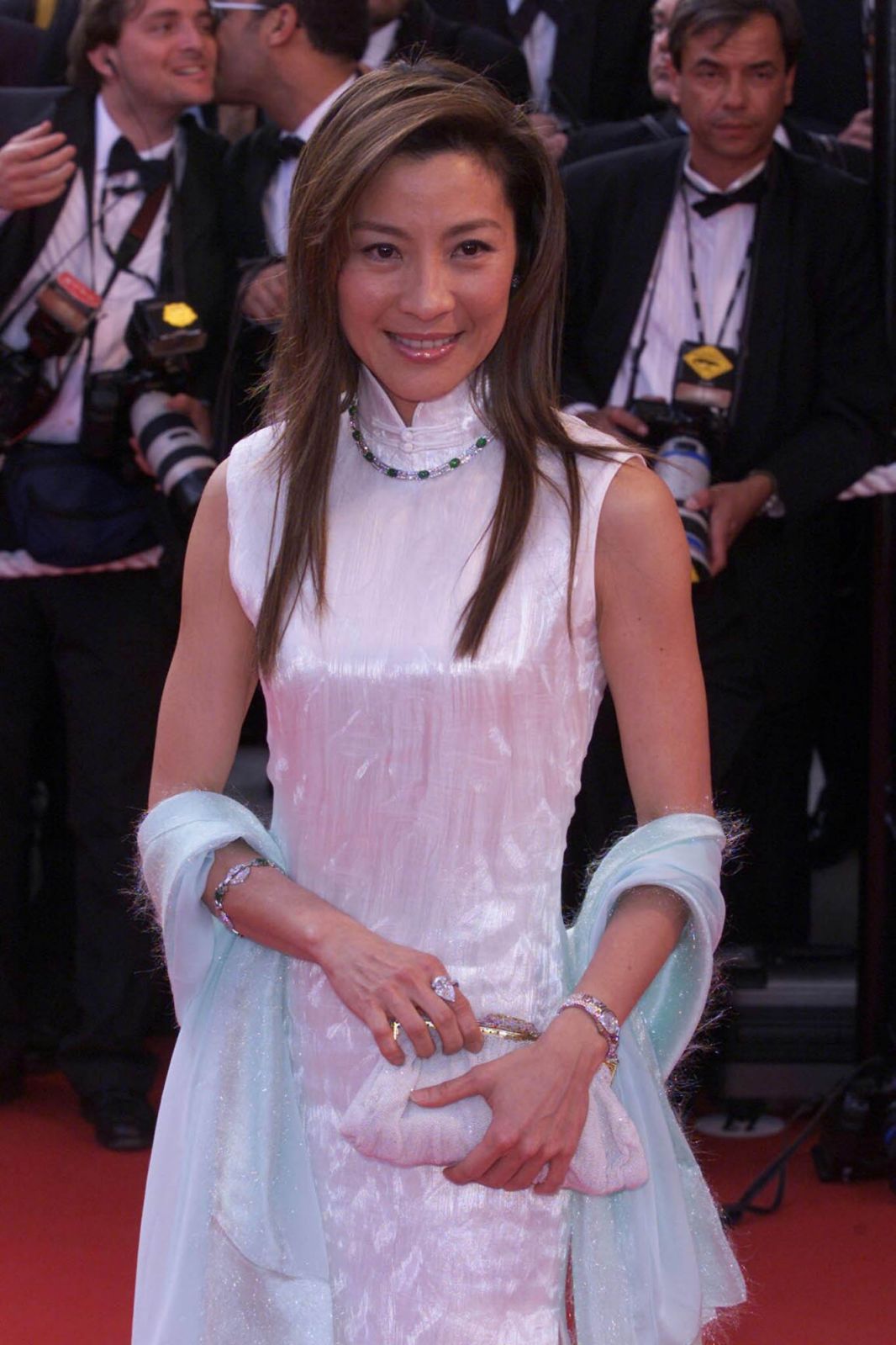 CANNES - MAY 2: Chinese actress Michelle Yeoh attends the film premiere of "Moulin Rouge" on May 2, 2001 in Cannes. (Photo by Dave Hogan/Getty Images)