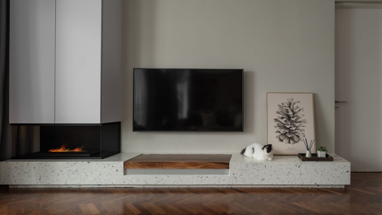 A "fireplace" was built in