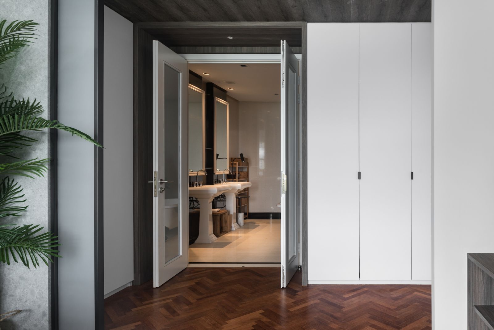 The master bathroom