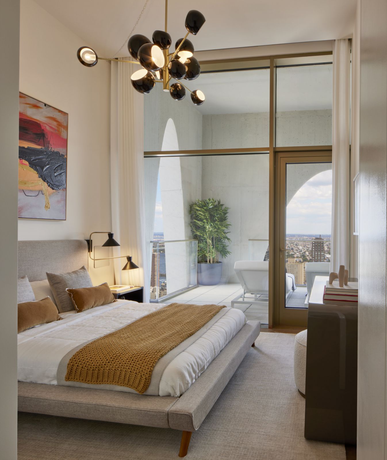 Views of the city from the bedroom
