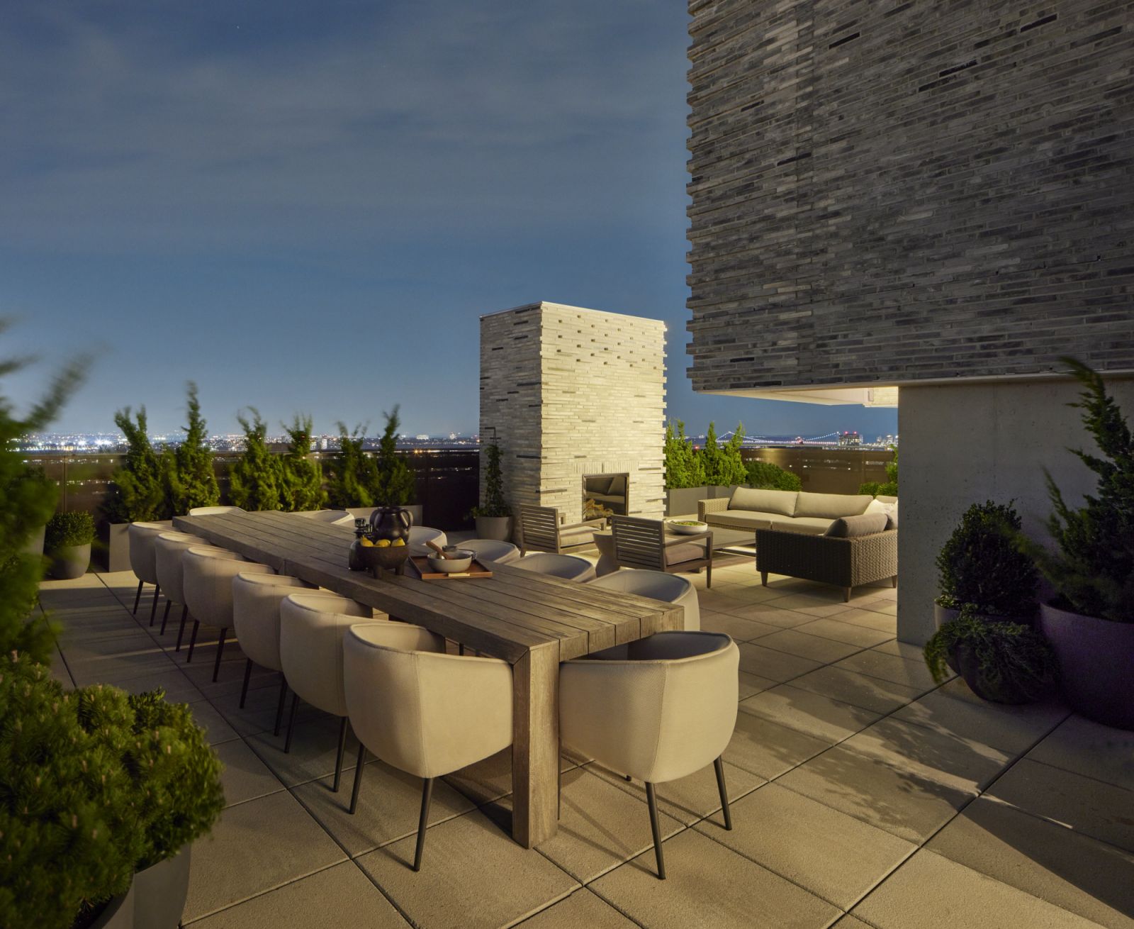 The outdoor terrace