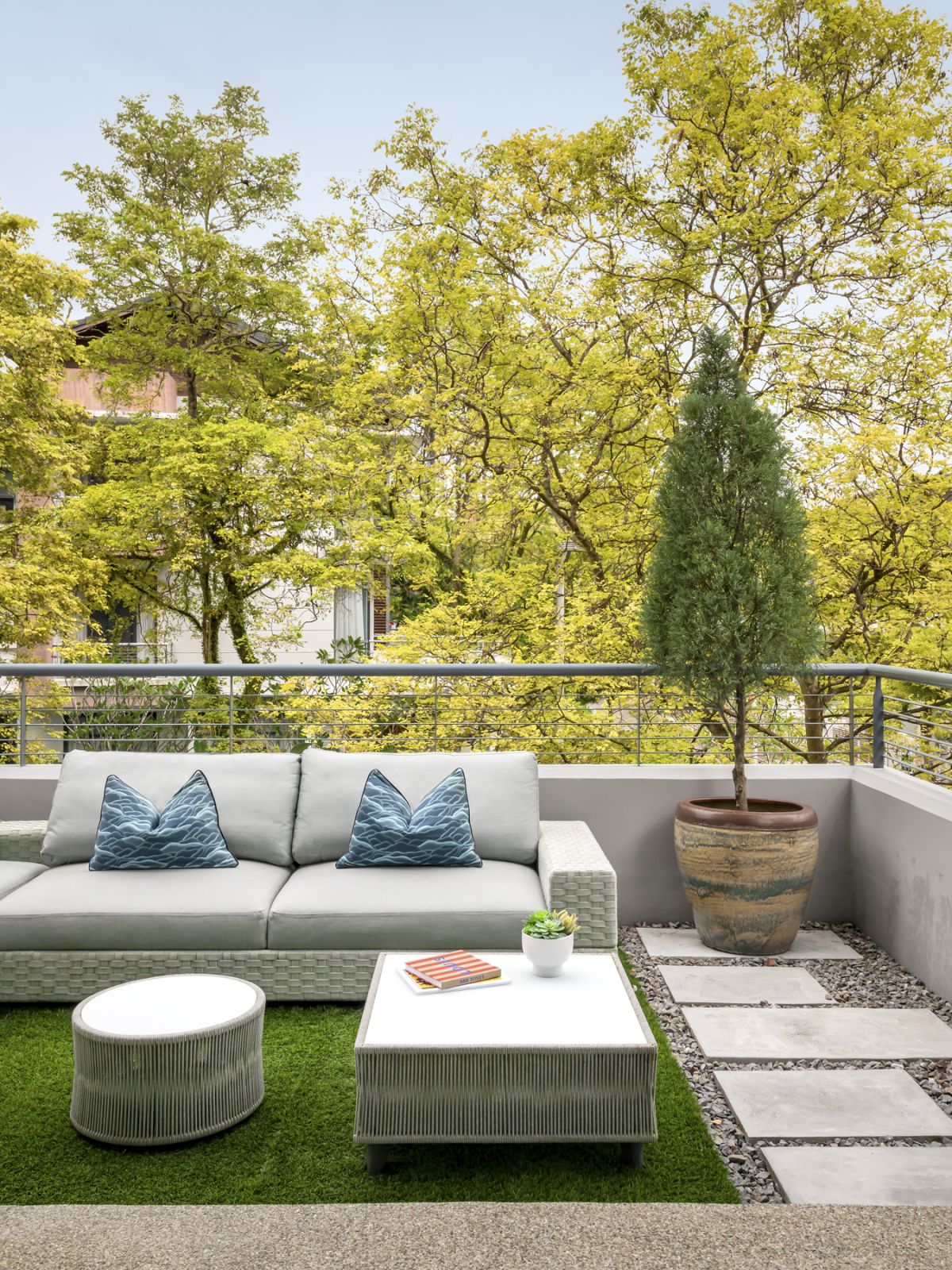 Scha’s favourite spot in the house in the outdoor terrace decked out in King Living Outdoor furniture