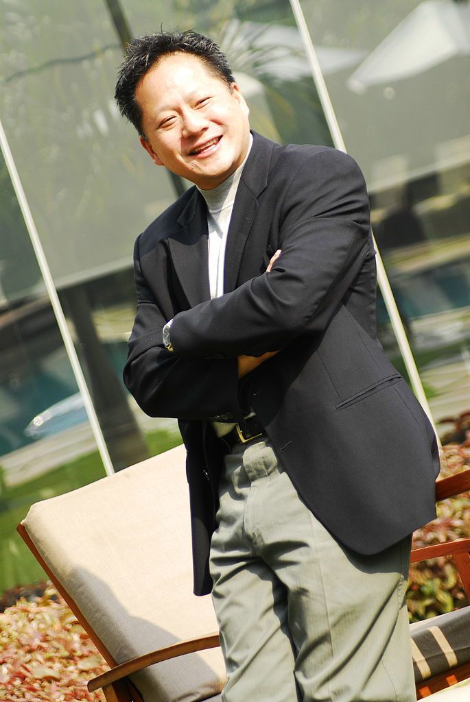 INDIA - MARCH 14: Jen-Hsun Huang, Co-founder, President and Chief Executive Officer NVIDIA Corporation, poses at outdoor location in Mumbai, India. Potrait (Photo by Soumik Kar/The The India Today Group via Getty Images)
