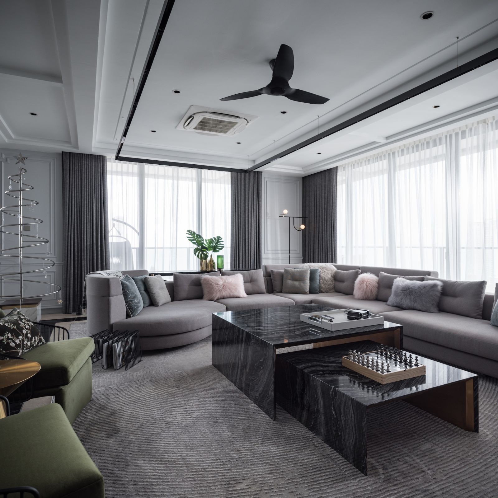 An elegant colour palette in tactile materials