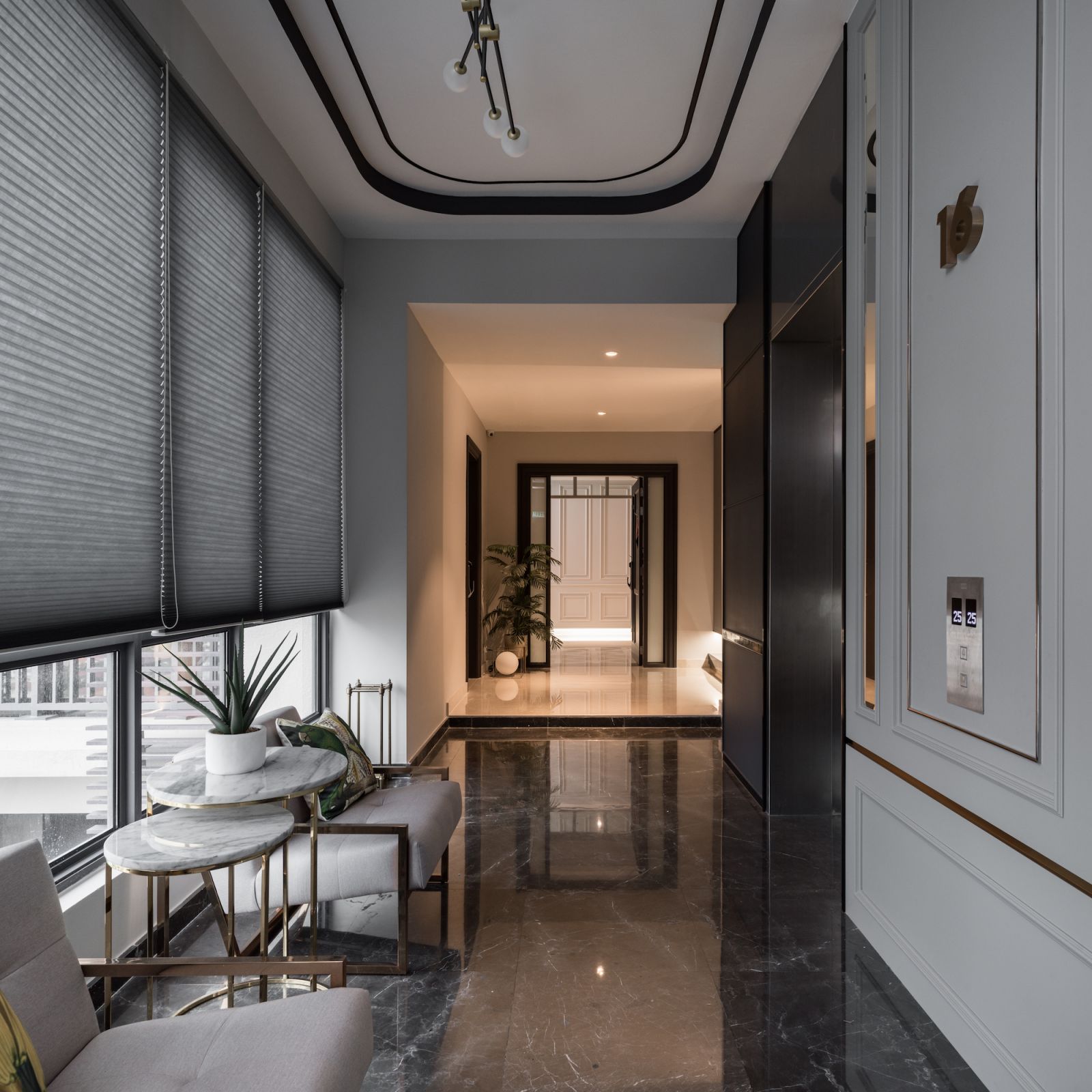 Wainscotting adds textural contrast