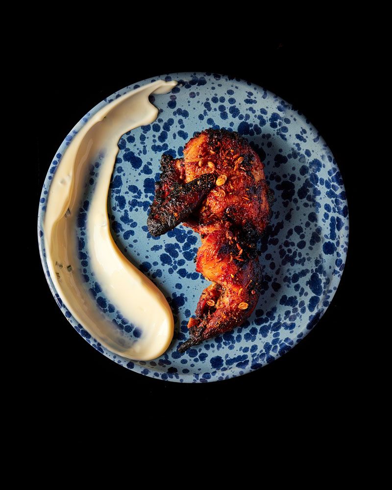 Australian quail, wasabi and yuzu aioli at Revolver