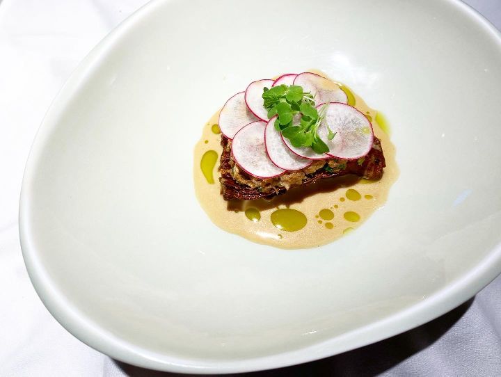 Duck fricassee with potato pave (Photo: Bref by Darren Chin)