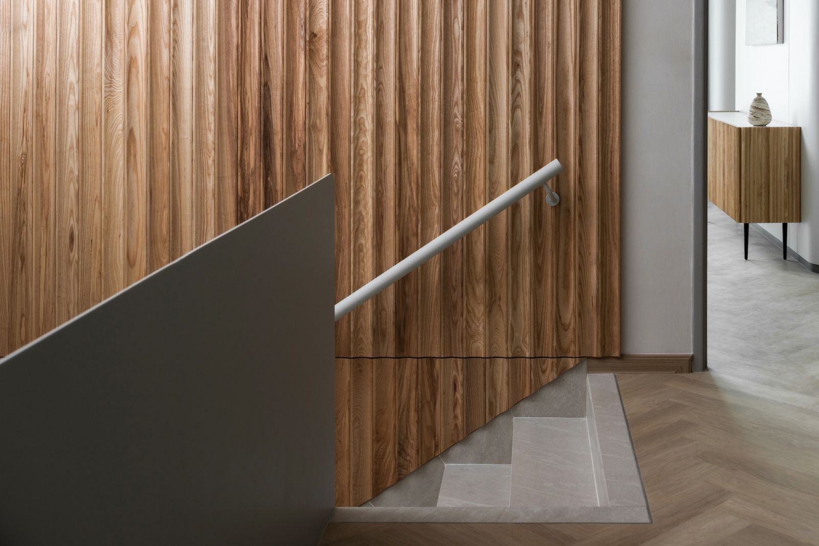 Timber cladding adds warmth